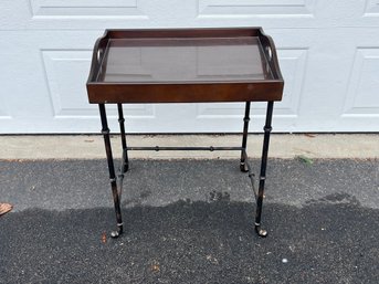 Metal Table With Removable Tray Top