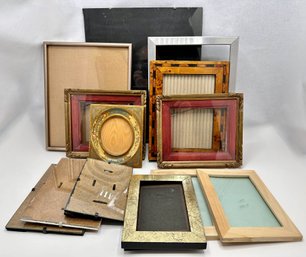 13 Picture Frames, Some Vintage, With & Without Glass