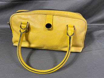 Bottega Veneta Italian Yellow Leather Handbag Purse