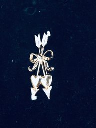 Joan Rivers Paul Flato Inspired Goldtone Pave Crystal Arrow & Hearts Pin Brooch 244