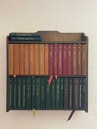 35 Roger Tory Peterson Leather Field Guides With Shelf