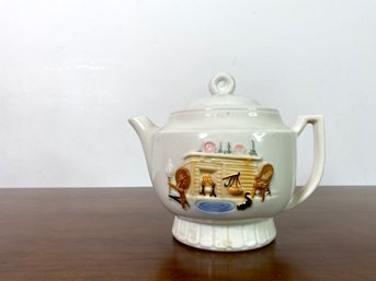 Porceleir Vitreous Teapot With Lid