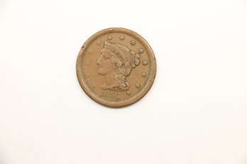 1856 Large Cent Penny Coin