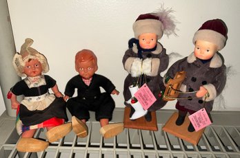 2 Sets Of Vintage Doll Pairs