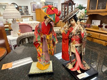 Two Asian Geisha Girls