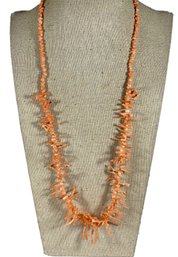 Vintage Genuine Branch Coral 18' Long Beaded Necklace