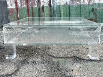 A Vintage Modern Lucite Coffee Table
