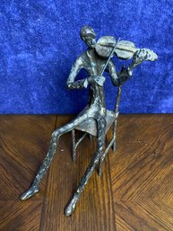 Vintage Violinist Sitting Figurine