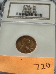 Lincoln Reverse Wheat  (1909-1958)  1940 1C  MS66 RD