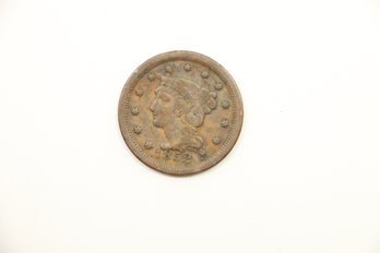 1852 Large Cent Penny Coin