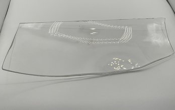 Clear Glass Wavy Tray