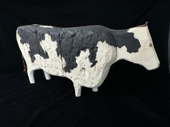 Wood Carved Cow