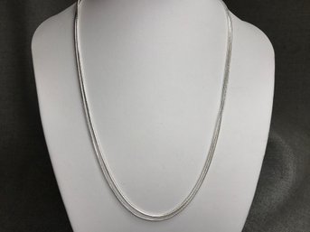 Two Identical STERLING SILVER / 925 Snake Necklaces - Wear As Is Or Add Your Charms / Pendants - Brand New