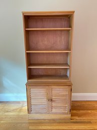 Two Piece A Brandt Ranch Oak Dresser With Book Shelf Top