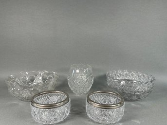 Silver Rim Crystal Bowls & More