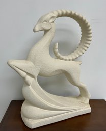 Royal Haeger Pottery Leaping Gazelle Antelope Statue Sculpture