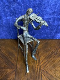 Vintage Violinist Sitting Figurine