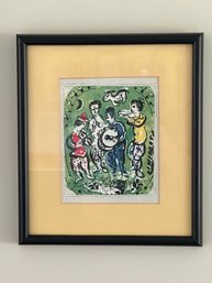 Marc Chagall 'Musiciens Sur Fond Vert'  Lithograph 1964