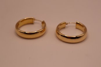 14K Yellow Gold Hoop Earrings (2.8 Grams)