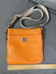 Lauren Ralph Lauren Orange Leather Crossbody Purse