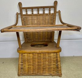 J.A. Dickerman Child's Wicker Potty Chair