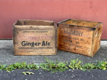 A Fabulous Pair Of Vintage Beverage Crates