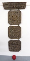 4 Part Bronze Hanging Decorative Wall Plaques