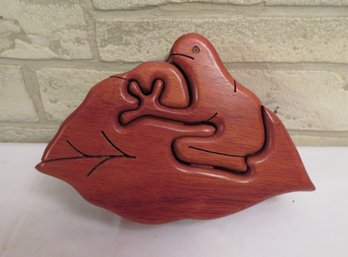 Wood Jewelry Box Frog Puzzle
