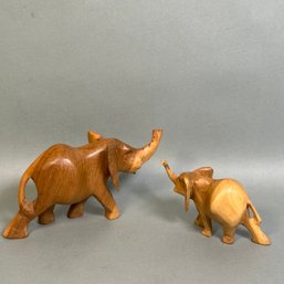 Wooden Elephants, Hand Carved In Kenya