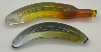 Unique Mouth Blown Glass Bananas Set/2