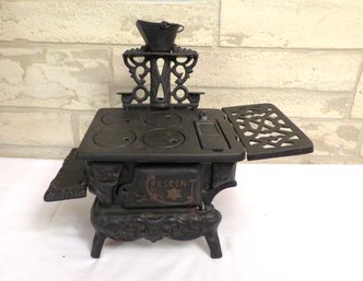 Mini Cast Iron Crescent Stove With Pots And Pans