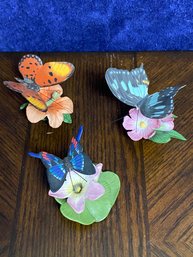 Franklin Mint Ceramic Butterfly Figurine Collection