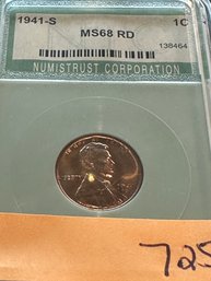 Lincoln Reverse Wheat  (1909-1958)  1941 S  1 C  MS68RD