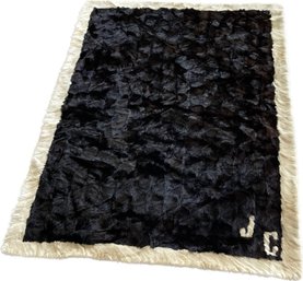 Vintage Monogrammed Mink Fur Throw