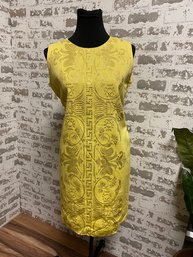 Vintage Yellow & Gold Shift Dress By Minerva