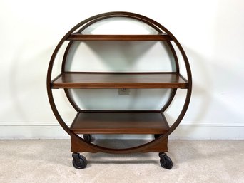 A Striking, Authentic Art Deco Tiered Trolley Cart With Bentwood Frame, Circa 1920s/30s