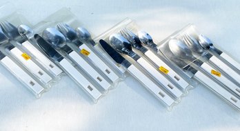 Service For 4 Fabulous Plastic And Stainless 1970's Flatware