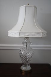 Beautiful Waterford Cut Crystal Table Lamp And Shade