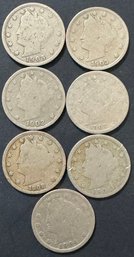 Lot Of 7 V Nickels