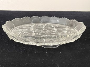 Footed Crystal Serving Dish