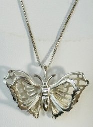 STERLING SILVER 3D BUTTERFLY NECKLACE