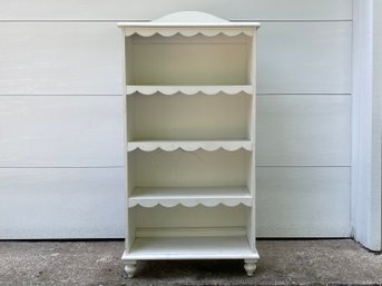 Bookcase With Turned Legs And Scalloped Edge Shelves