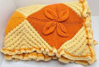 Vintage Hand Made Crocheted Afgan Blanket