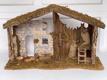Extra Large Wooden Nativity Stable
