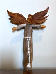 Folk Art Wooden Angel