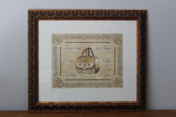 Framed & Matted Whimsical Wall Art Compact Purse