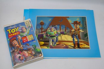 Disney Toy Story Exclusive Commemorative Lithograph And VHS Sealed