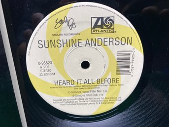Sunshine Anderson. Heard It All Before On 2001 Atlantic Records.