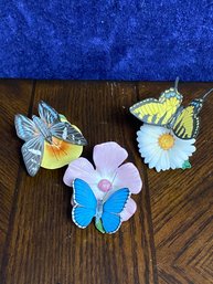 Franklin Mint Ceramic Butterfly Collection