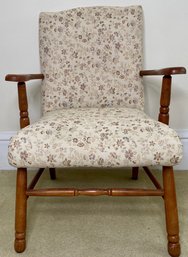 Maple Upholstered Open Arm Chair